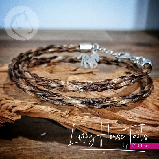 Double Wrap Stainless Steel Braided Horse Hair Bracelet