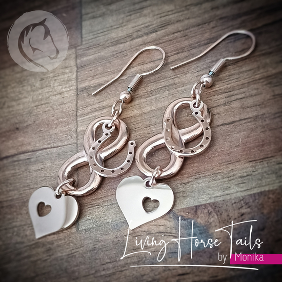 Hoofprints forever in my Heart Earrings