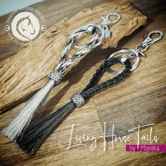 DIY Kit for Horsehair Keyring / Bag Clip, Living Horse Tails Jewellery by  Monika