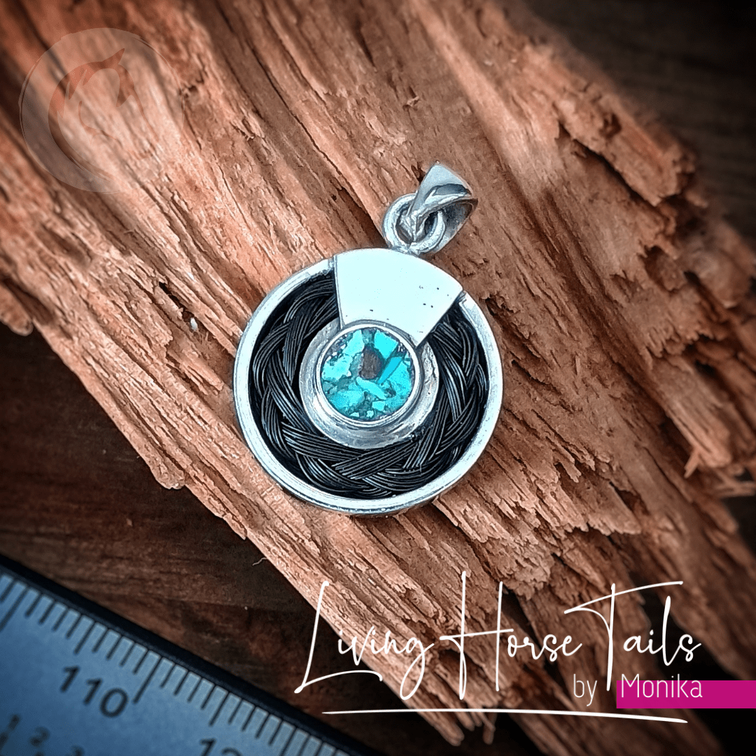 Living Horse Tails Endless Circle Pendant Custom jewellery Monika Australia horsehair keepsake