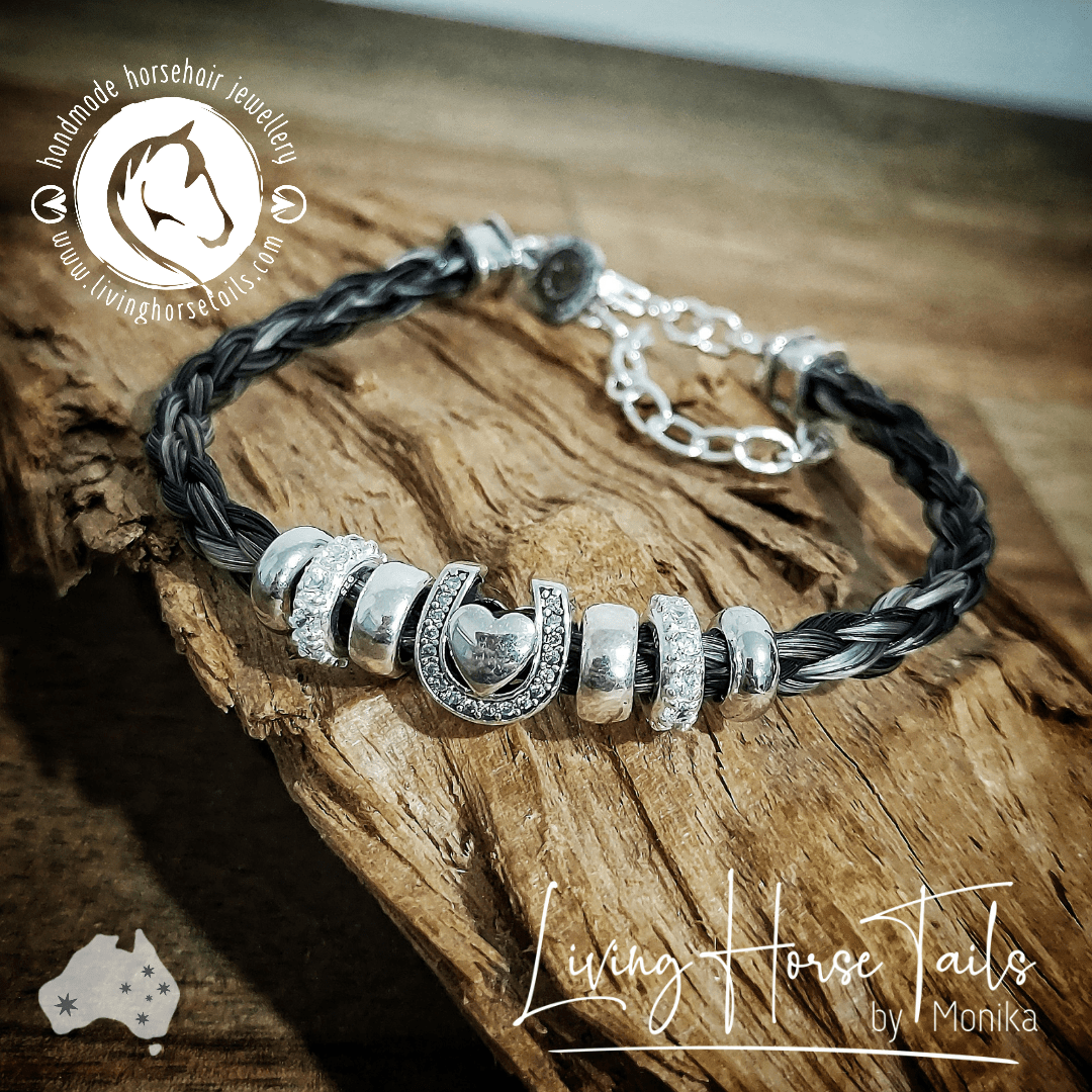 Braided Horse Hair Bracelet With Solid Sterling Silver Findings charms Sold  Separately Custom Order - Etsy