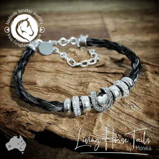 10mm Thick Braided Horse Hair Bracelet With Solid Sterling Silver Findings  Custom Order - Etsy
