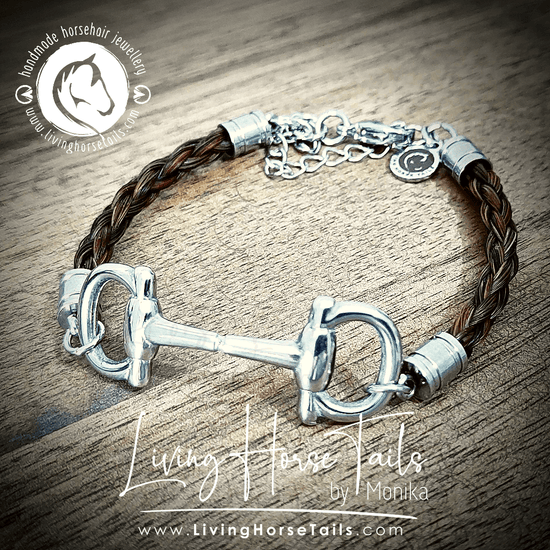 Horsehair Bracelet in Sterling Silver with Heart and Horseshoe Bead –  Living Horse Tails Jewellery by Monika